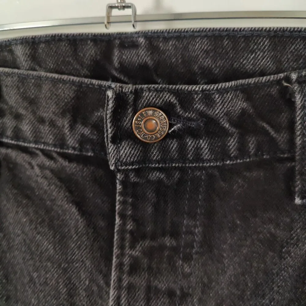 Vintage Levis 505 Black Straight Jeans Mens 34x33 (Tag 36x32) Made in USA